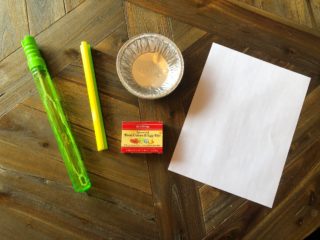 Materials for bubble art painting