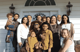Hispanic family celebrating Hispanic Heritage Month