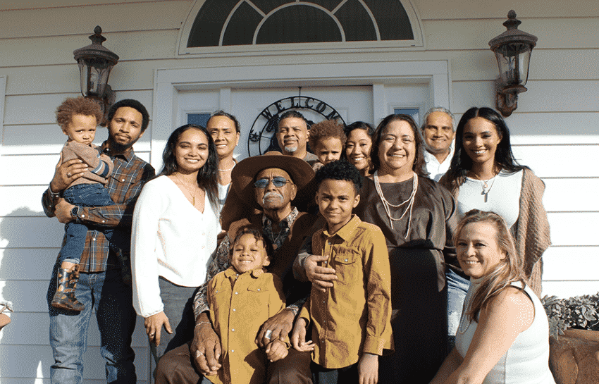 Hispanic family celebrating Hispanic Heritage Month
