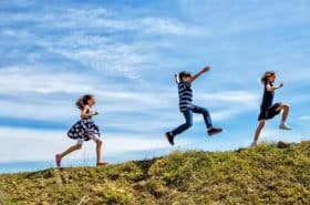 Children plying outdoor games