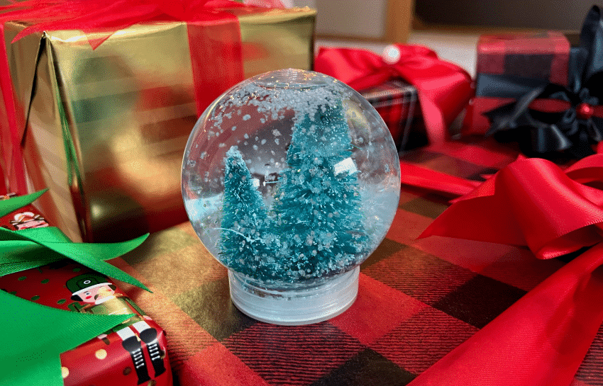 Snow Globe Photo Card DIY! - A Beautiful Mess