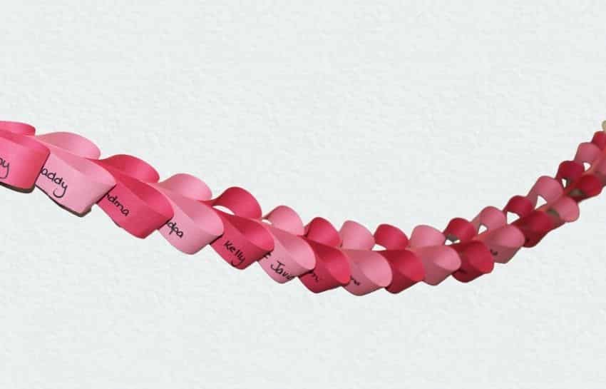 Valentine's Day heart garland