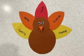 Thankful turkey craft