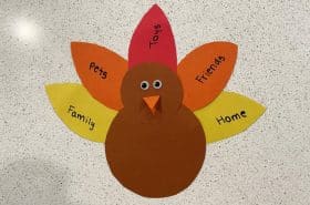 Thankful turkey craft