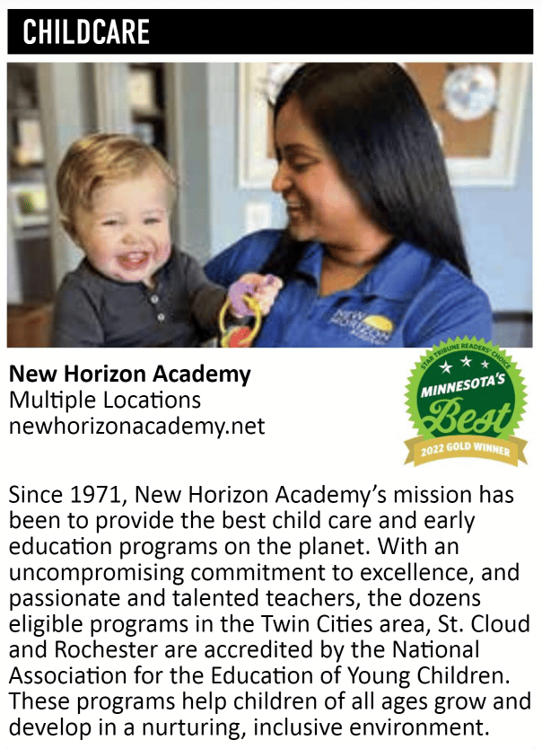 Star Tribune's Minnesota's Best Childcare 2022 Gold Winner