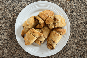 apple pie crescents on a plate