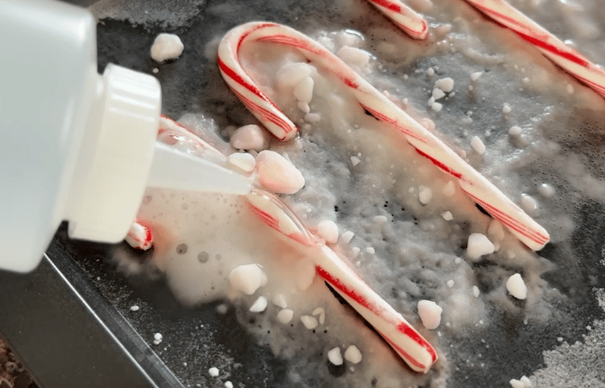 Fizzing candy canes