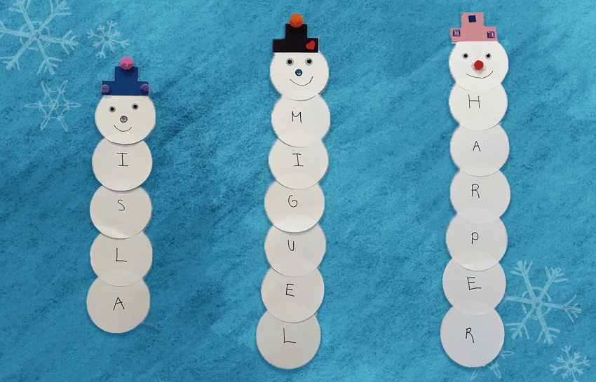 snowman name craft example