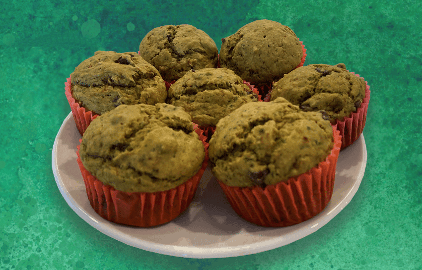 Spinach banana muffins