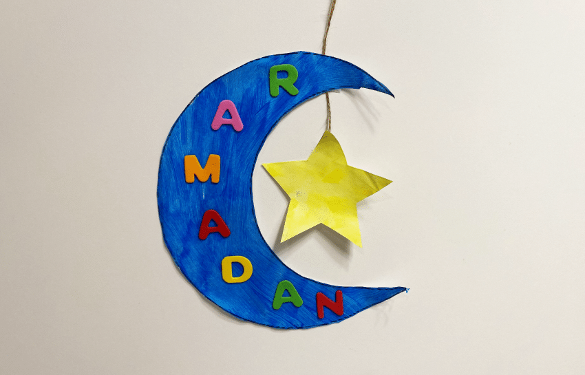 Paper Plate Moon & Star