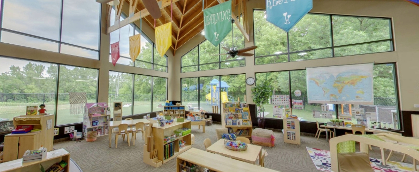 Clean daycare classroom at New Horizon Academy in Woodbury, Minnesota