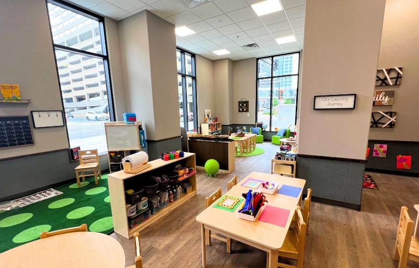 New Horizon Academy toddler classroom at brand-new downtown Minneapolis childcare