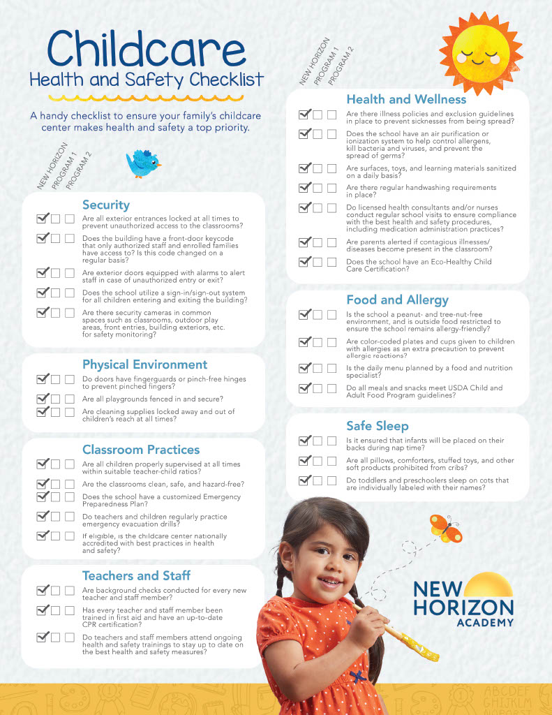 Childcare health and safety checklist