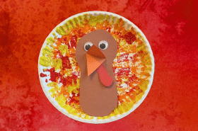 Sponge Paint Turkey Craft for Kids