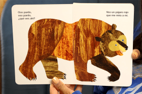 Spanish hard-cover children's book: "Brown Bear, Brown Bear, What Do You See?"
