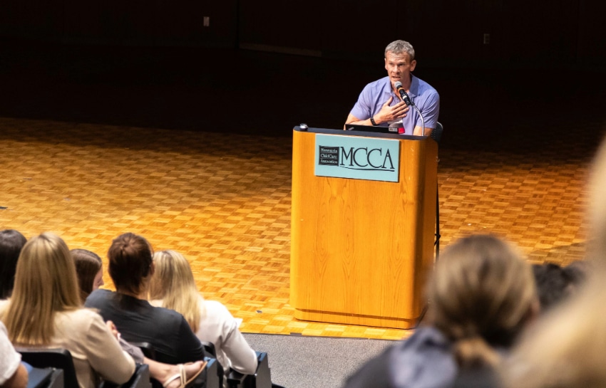 New Horizon Academy CEO Chad Dunkley speaking at 2024 MCCA Conference