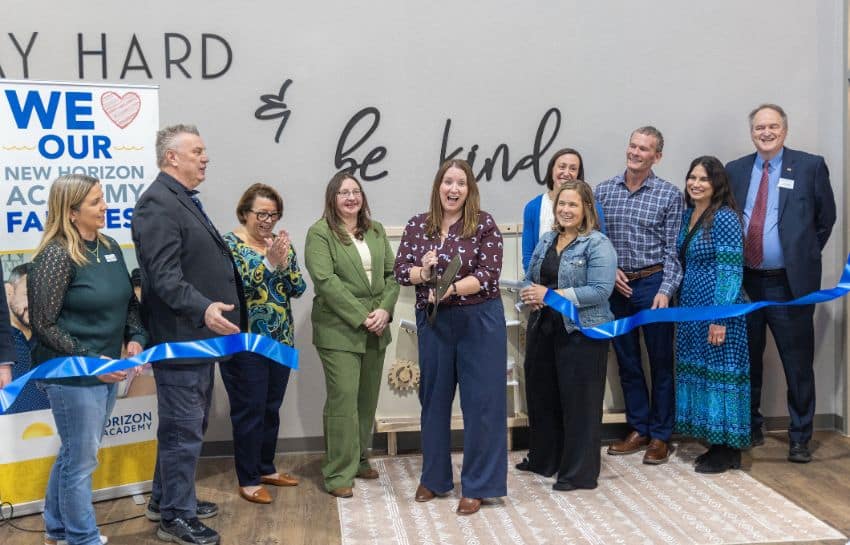 Ribbon cutting ceremony at new New Horizon Academy school in Rosemount, Minnesota